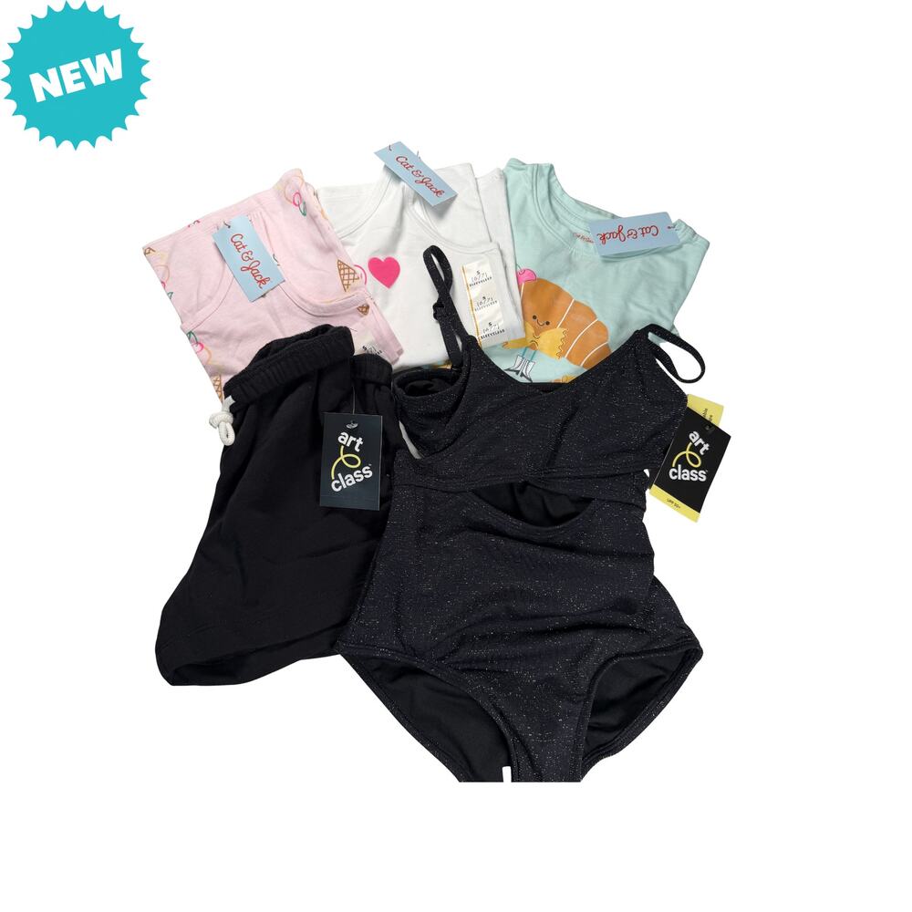 Girls Size 6/7 Summer Lot NWT Swimsuit/Shorts/Tops